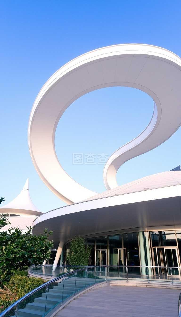 现代建筑装饰中的螺旋形和曲线形屋顶